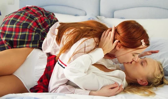 Students spent the whole day in bed doing lesbian sex...