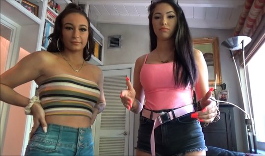 Two young and depraved chicks do not mind homemade porn close-up