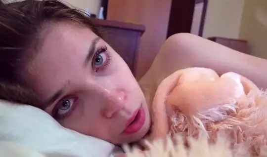 Russian girl with big eyes does not mind shooting homemade porn directly on camera